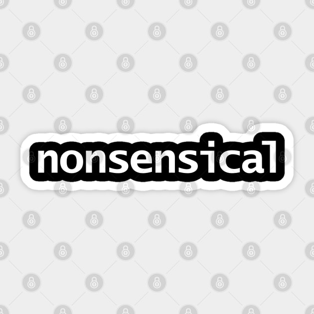 Nonsensical Minimal Typography White Text Sticker by ellenhenryart